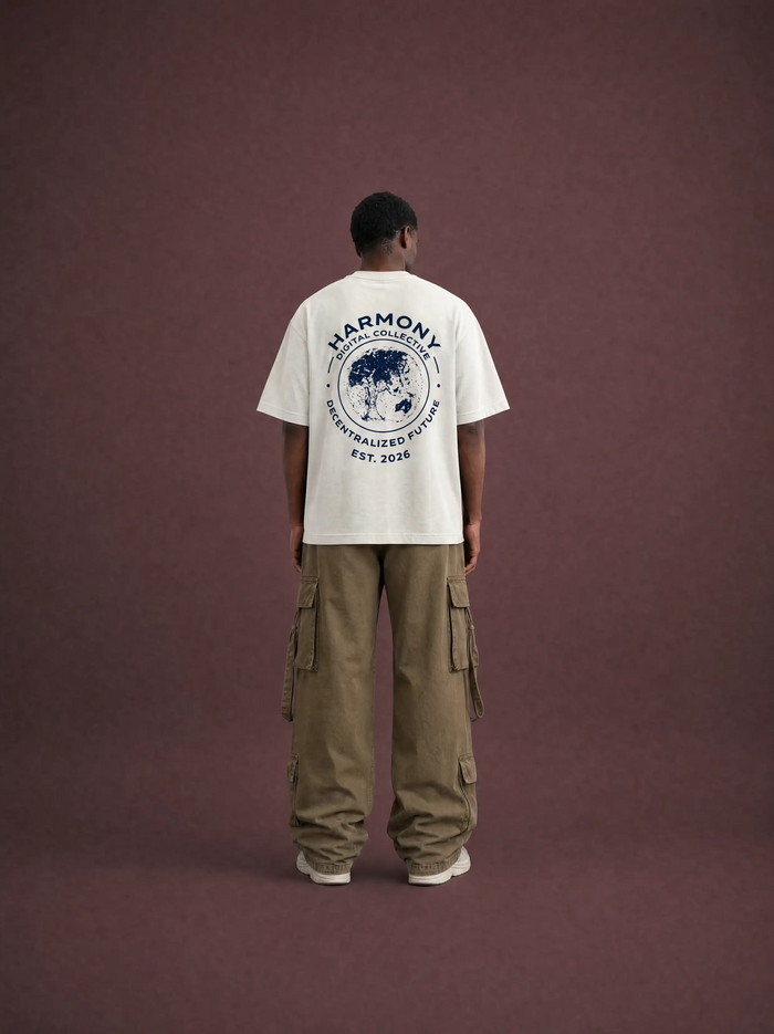 Camiseta Harmony Globe - White/Blue