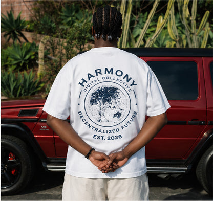 Camiseta Harmony Globe - White/Blue